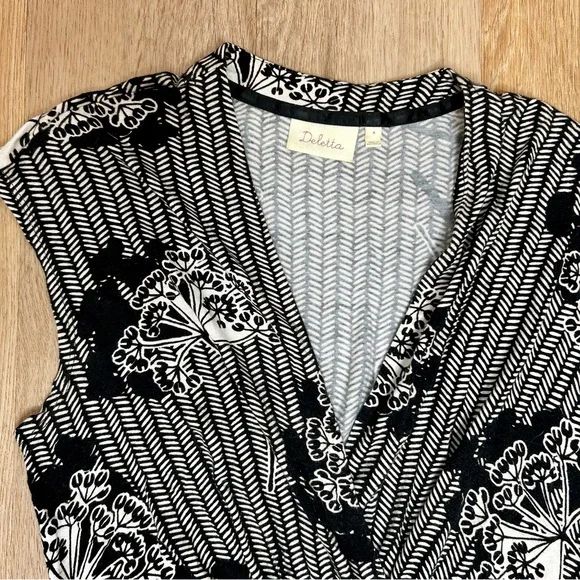 Anthropologie Deletta black white top - Picture 8 of 8